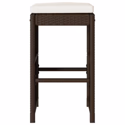 VidaXL 368685 outdoor chair Terrace Padded seat Polyrattan, Steel Cream, White - Additional view 4