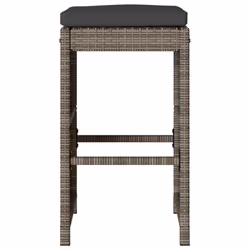 VidaXL 368690 outdoor chair Terrace Padded seat Polyrattan, Steel Grey - Additional view 4