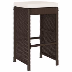 VidaXL 368691 outdoor chair Terrace Padded seat Polyrattan, Steel Cream, White