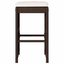 VidaXL 368691 outdoor chair Terrace Padded seat Polyrattan, Steel Cream, White - Additional view 4