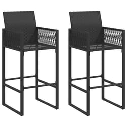 VidaXL 368702 outdoor chair Terrace Padded seat Polyrattan, Steel Black