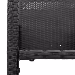 VidaXL 368702 outdoor chair Terrace Padded seat Polyrattan, Steel Black - Additional view 8