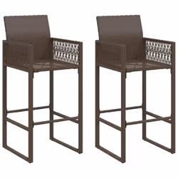 VidaXL 368703, Terrace, Padded seat, Polyrattan, Steel, Brown, 110 kg, 520 mm