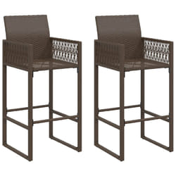 VidaXL 368703 outdoor chair Terrace Padded seat Polyrattan, Steel Brown