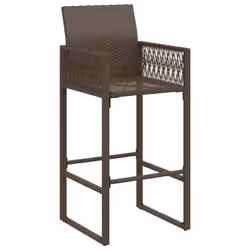 VidaXL 368703 outdoor chair Terrace Padded seat Polyrattan, Steel Brown - Additional view 4