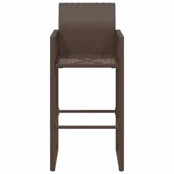 VidaXL 368703 outdoor chair Terrace Padded seat Polyrattan, Steel Brown - Additional view 5