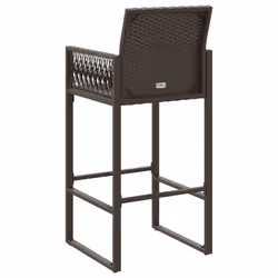 VidaXL 368703 outdoor chair Terrace Padded seat Polyrattan, Steel Brown - Additional view 7
