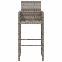 VidaXL 368704 outdoor chair Terrace Padded seat Polyrattan, Steel Grey - Additional view 5
