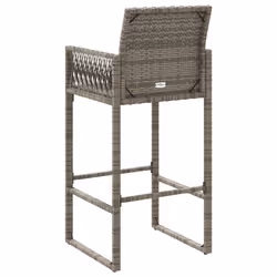 VidaXL 368704 outdoor chair Terrace Padded seat Polyrattan, Steel Grey - Additional view 7