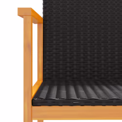 VidaXL 368708 outdoor chair Terrace Acacia wood, Polyrattan, Steel Black - Additional view 8