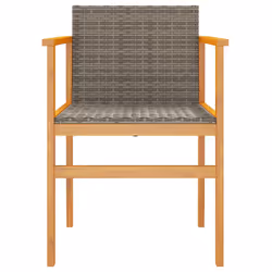 VidaXL 368709 outdoor chair Terrace Acacia wood, Polyrattan, Steel Grey - Additional view 5