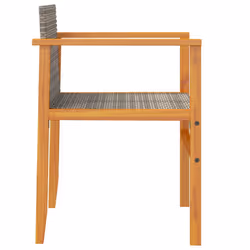 VidaXL 368709 outdoor chair Terrace Acacia wood, Polyrattan, Steel Grey - Additional view 6