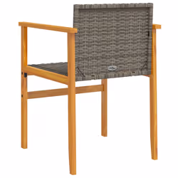 VidaXL 368709 outdoor chair Terrace Acacia wood, Polyrattan, Steel Grey - Additional view 7