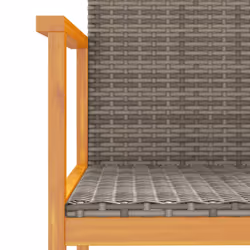 VidaXL 368709 outdoor chair Terrace Acacia wood, Polyrattan, Steel Grey - Additional view 8