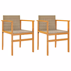 VidaXL 368710, Terrace, Acacia wood, Polyrattan, Steel, Beige, 550 mm, 550 mm, 780 mm