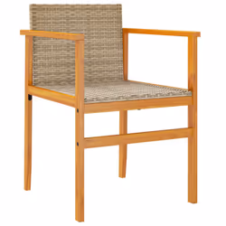 VidaXL 368710 outdoor chair Terrace Acacia wood, Polyrattan, Steel Beige - Additional view 4