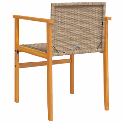 VidaXL 368710 outdoor chair Terrace Acacia wood, Polyrattan, Steel Beige - Additional view 7