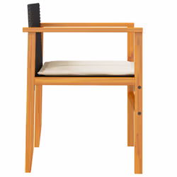 VidaXL 368711 outdoor chair Terrace Padded seat Acacia wood, Polyrattan, Steel Cream, White - Additional view 6