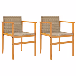 VidaXL 368713, Terrace, Padded seat, Acacia wood, Polyrattan, Steel, Cream, White, 550 mm, 550 mm