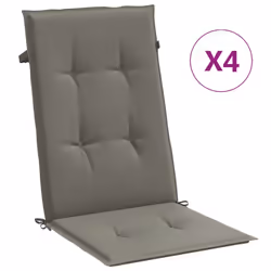vidaXL Highback Chair Cushions Seat Cushion Seat Pillow Sofa Cushion Fabric - melange dark grey, 120 x 50 x 4 cm/ 4 pcs