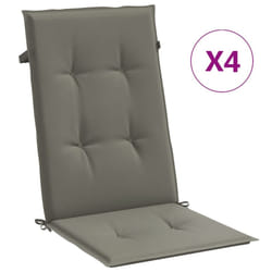vidaXL Highback Chair Cushions Seat Cushion Seat Pillow Sofa Cushion Fabric - melange dark grey, 120 x 50 x 4 cm/ 4 pcs