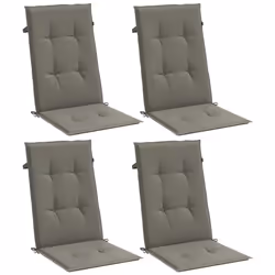 vidaXL Highback Chair Cushions Seat Cushion Seat Pillow Sofa Cushion Fabric - melange dark grey, 120 x 50 x 4 cm/ 4 pcs