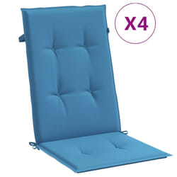 vidaXL Highback Chair Cushions Seat Cushion Seat Pillow Sofa Cushion Fabric - melange blue, 120 x 50 x 4 cm/ 4 pcs