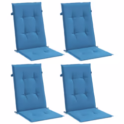 vidaXL Highback Chair Cushions Seat Cushion Seat Pillow Sofa Cushion Fabric - melange blue, 120 x 50 x 4 cm/ 4 pcs