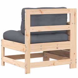 vidaXL Garden Armrest Sofa with Cushion Outdoor Sectional Sofa Solid Wood Pine - Additional view 5