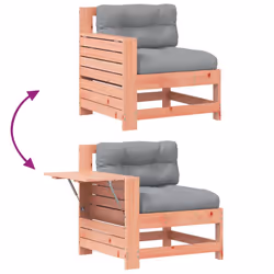 vidaXL Garden Armrest Sofa with Cushion Outdoor Sofa Couch Solid Wood Douglas - Additional view 6