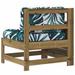 vidaXL Garden Armrest Sofa with Cushion Outdoor Sofa Impregnated Wood Pine - Additional view 5