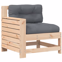 vidaXL Garden Armrest Sofa with Cushion Outdoor Sectional Sofa Solid Wood Pine