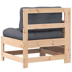 vidaXL Garden Armrest Sofa with Cushion Outdoor Sectional Sofa Solid Wood Pine - Additional view 5