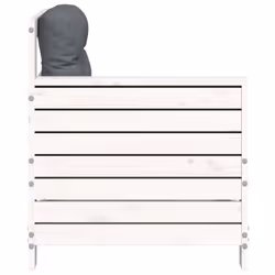 vidaXL Garden Armrest Sofa with Cushion Outdoor Sofa White Solid Wood Pine - Additional view 4