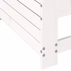 vidaXL Garden Armrest Sofa with Cushion Outdoor Sofa White Solid Wood Pine - Additional view 6