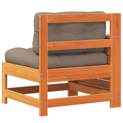vidaXL Garden Armrest Sofa with Cushion Outdoor Sofa Wax Brown Solid Wood Pine - Additional view 5