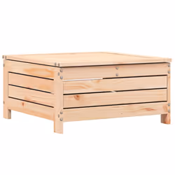 vidaXL Garden Footstool with Cushion Outdoor Ottoman Footrest Solid Wood Pine