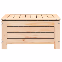 vidaXL Garden Footstool with Cushion Outdoor Ottoman Footrest Solid Wood Pine - Additional view 4