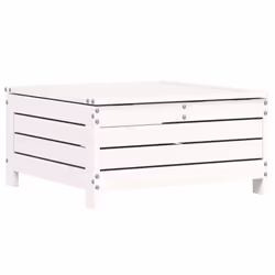 vidaXL Garden Footstool with Cushion Ottoman Footrest White Solid Wood Pine - Additional view 5