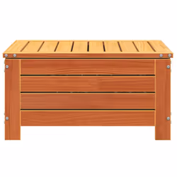 vidaXL Garden Footstool with Cushion Outdoor Ottoman Wax Brown Solid Wood Pine - Additional view 4