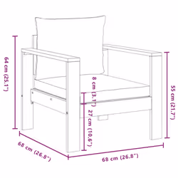 VidaXL 367621 outdoor bench Acacia wood - Additional view 8