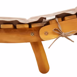 vidaXL Sun Lounger with Cushion Sunbed Lounge Bed Taupe Solid Wood Acacia - Additional view 6
