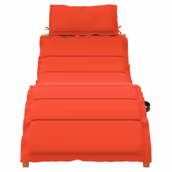 vidaXL Sun Lounger with Cushion Daybed Sunbed Lounge Bed Red Solid Wood Acacia