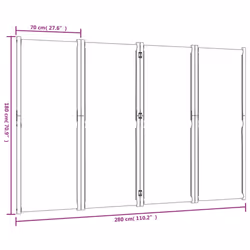 vidaXL Room Divider Wall Partition Screen Panel Room Separator Privacy Screen - light grey, 280 x 180 cm