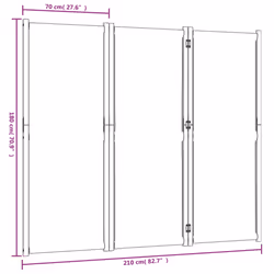 vidaXL Room Divider Wall Partition Screen Panel Room Separator Privacy Screen - dark blue, 210 x 180 cm - Additional view 7