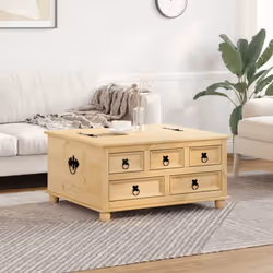 vidaXL Storage Box Blanket Box Storage Chest Toy Box Trunk Solid Wood Pine