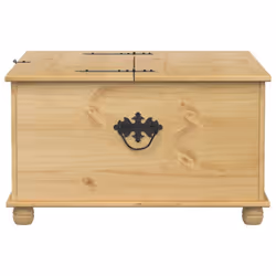 vidaXL Storage Box Blanket Box Storage Chest Toy Box Trunk Solid Wood Pine - Additional view 4