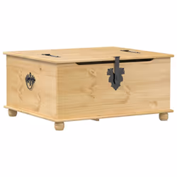 vidaXL Storage Box Blanket Box Storage Chest Toy Box Trunk Solid Wood Pine - Additional view 5