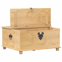 vidaXL Storage Box Blanket Box Storage Chest Toy Box Trunk Solid Wood Pine - Additional view 6