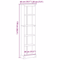 vidaXL Bookcase Display Bookshelf Storage Cabinet Book Rack Solid Wood Pine - Additional view 8